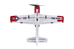 FMS RC Plane T-28 Trojan Trainer 410mm RTF - White/Red image 132181