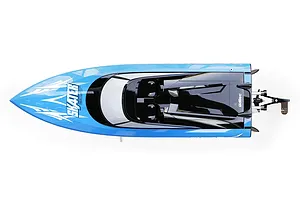 UDI 13" Skater Deep V Electric RC Boat - Blue image 132209