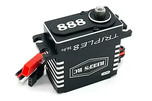 Reefs RC Aluminium TRIPLE8 Standard 66kg 16.8V Direct Power Brushless Metal Gear Servo - Black image 132320