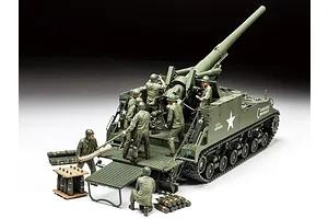 Tamiya 1/35 U.S. M40 Self-Propelled Gun Scaled Plastic Model Kit image 132424