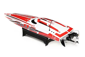 Pro Boat Impulse 32" Deep-V Brushless Electric RTR RC Speed Boat - White/Red image 132708