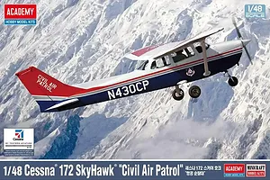 Academy 1/48 Cessna 172 Skyhawk ”Civil Air Patrol” Scaled Plastic Model Kit image 132790