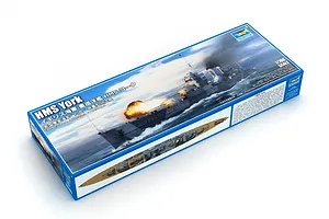 Trumpeter 1/700 HMS York Heavy Cruiser Scaled Plastic Model Kit image 132792