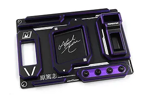 Yeah Racing Aluminium Momentum Setup Station Tray - Black/Purple image 132999