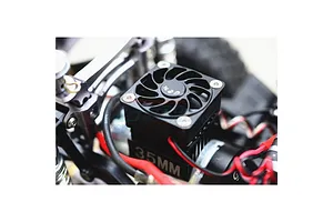 GPM Blue Aluminium 35mm Motor Heat Sink w/ Cooling Fan image 133052