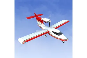 A digital render of a Seawind RC airplane flying against a blue sky background, part of the RealFlight Evolution simulation software.