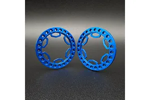 Reefs RC 1.9" Aluminium Shield Beadlock Rings 2Pcs - Blue