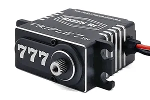 Reefs RC Aluminium Triple7 Standard 60kg 14V Direct Power Brushless Metal Gear Servo - Black image 133435
