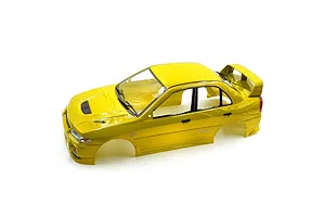 Yeah Racing 1/10 Mitsubishi Lancer Evo IV Painted Body Shell with Rims - Yellow