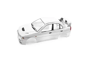 Yeah Racing 1/10 Mitsubishi Lancer Evo IV Painted Body Shell with Rims -  White