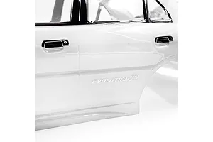 Yeah Racing 1/10 Mitsubishi Lancer Evo IV Painted Body Shell with Rims -  White image 8