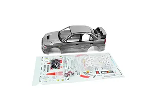 Yeah Racing 1/10 Mitsubishi Lancer Evo IV Painted Body Shell with Rims - Silver image 2