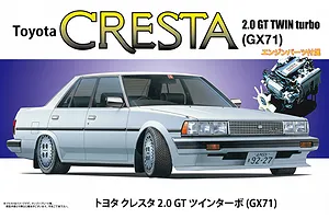 Fujimi 1/24 Toyota Cresta 2.0 GT Twin Turbo GX71 Scaled Plastic Model Kit