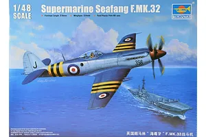 Trumpeter 1/48 Supermarine Seafang F.MK.32 Fighter Scaled Plastic Model Kit image 133810
