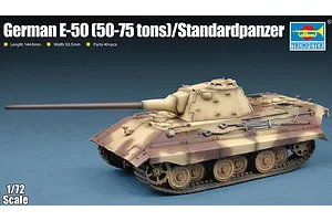 Trumpeter 1/72 German E-50 (50-75 Tons/Standardpanzer) Tank with 107mm Zis-6 Barrel Scaled Plastic Model Kit image 133826