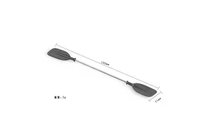 GPM Black 120x11mm Canoe Paddle with Aluminium Shaft image 133855