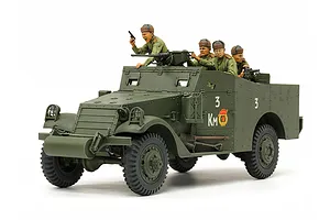 Tamiya 1/35 M3A1 Scout Car Scaled Plastic Model Kit image 134019