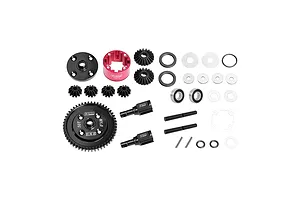 GPM Carbon Steel and Aluminium 50T 1Mod Complete Differential - Red image 134325