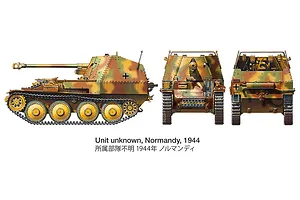 Tamiya 1/35 German Marder III M Normandy Front Tank Destroyer Scaled Plastic Model Kit image 134553