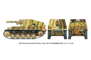 Tamiya 1/35 German Wespe Self-Propelled Howitzer (Italian Front) Scaled Plastic Model Kit image 134560