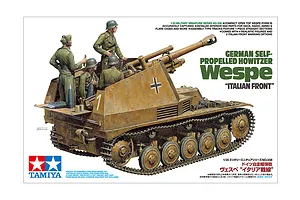 Tamiya 1/35 German Wespe Self-Propelled Howitzer (Italian Front) Scaled Plastic Model Kit image 134561