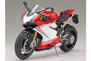 Tamiya 1/12 Ducati 1199 Panigale S Tricolore Motorcycle Scaled Plastic Model Kit image 134571