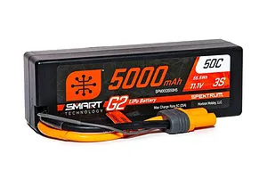 Spektrum G2 11.1V 5000mAh 50C 3S Hard Case LiPo Battery image 134633