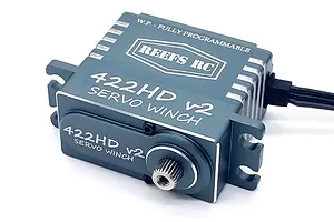 Reefs RC Aluminium 422HDv2 Standard 35kg 8.4V Coreless Metal Gear Winch Servo with Spool - Black image 134725