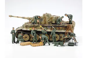Tamiya 1/48 German WWII Tank Crew/Field Maintenance Set Scaled Plastic Model Kit image 134726