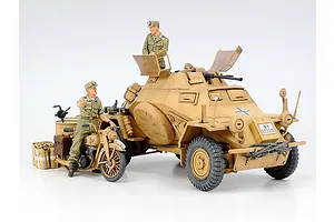 Tamiya 1/35 German Light Armoured 4x4 (Sd.Kfz.222) North African Campaign Scaled Plastic Model Kit image 134743