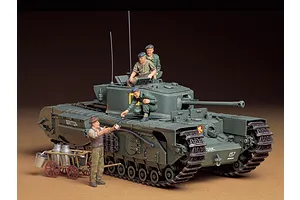 Tamiya 1/35 British Churchill (Mk.VII) Infantry Tank Scaled Plastic Model Kit image 134762