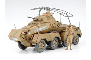 Tamiya 1/35 German Schwerer Panzerspahwagen 8-Rad Afrika Korps (Sd.Kfz. 232) Heavy Armoured Car Scaled Plastic Model Kit image 134763