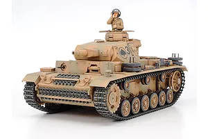 Tamiya 1/35 German Panzerkampfwagen III Ausf.N (Sd.Kfz.141/2) Tank Scaled Plastic Model Kit image 134772