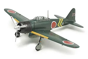 Tamiya 1/72 Mitsubishi A6M3/3a Model 22 Zeke Zero Fighter Scaled Plastic Model Kit image 134823
