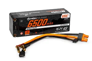 Spektrum Pro Race 15.2V 6500mAh 120C HV Hard Case LiPo Battery image 134834