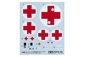 Tamiya 1/48 British 2-Ton Austin K2 4x2 Ambulance Scaled Plastic Model Kit image 134859