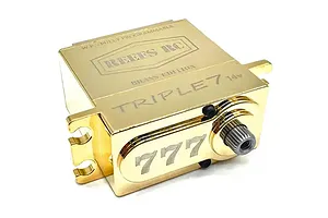 Reefs RC Brass TRIPLE7 Standard 56kg 14V Brushless Metal Gear Servo - Brass image 134893