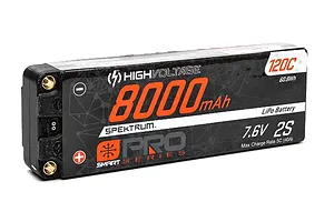 Spektrum Pro Race 7.6V 8000mAh 120C HV Hard Case LiPo Battery image 134915