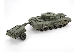 Tamiya 1/35 British Churchill Crocodile (Mk.VII) Tank Scaled Plastic Model Kit image 134997