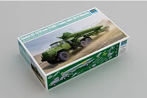 Trumpeter 1/35 Soviet Zil-131V Tow 2T3M1 Trailer with 8K14 Missile Scaled Plastic Model Kit image 135329