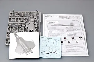 Trumpeter 1/144 F-22A Raptor Jet Fighter Scaled Plastic Model Kit image 135365