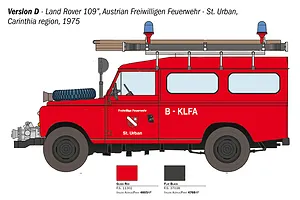 Italeri 1/24 Land Rover Fire Truck Scaled Plastic Model Kit image 135370