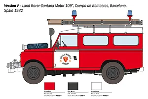 Italeri 1/24 Land Rover Fire Truck Scaled Plastic Model Kit image 135371