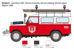 Italeri 1/24 Land Rover Fire Truck Scaled Plastic Model Kit image 135372