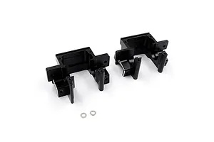 Yeah Racing Aluminium Front and Rear Bulkhead 2Pcs - Black image 135461