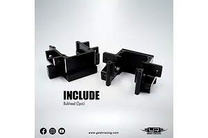 Yeah Racing Aluminium Front and Rear Bulkhead 2Pcs - Black image 135466