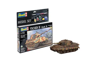 Revell 1/72 Tiger II Ausf. B with Production Barrell Tank Scaled Plastic Model Set image 135540