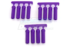 RPM Purple HPI/Losi/Associated 4.3mm Ball &amp; 3mm/4-40 Thread Long Shank Rod Ends 12Pcs