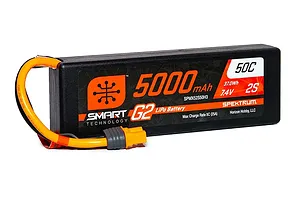 Spektrum G2 7.4V 5000mAh 50C 2S Hard Case LiPo Battery image 136242