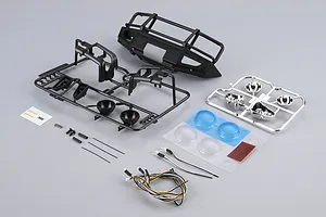 Killerbody Matte-Black Aluminium 1/10 TRX-4 Bumper Upgrade Set w/ LEDS image 136326